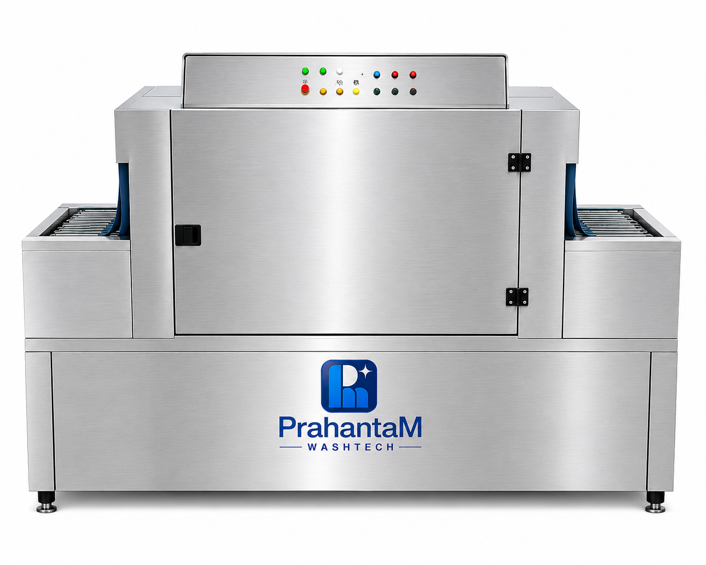 Prahantam Conveyor & Rack System — continuous-feed commercial dish washing machine